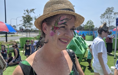 20191220 Vicki Cunningham with her face painted